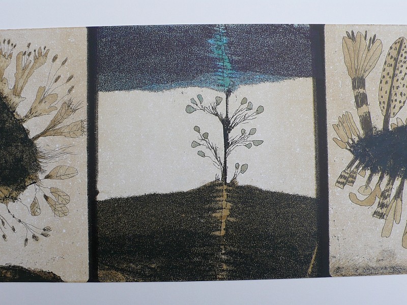 Pflanzliches und eine Landschaft, Detail 2